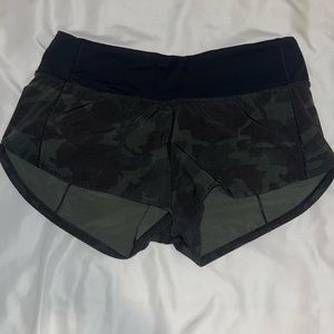 Camo speed up lululemon shorts. Size 4